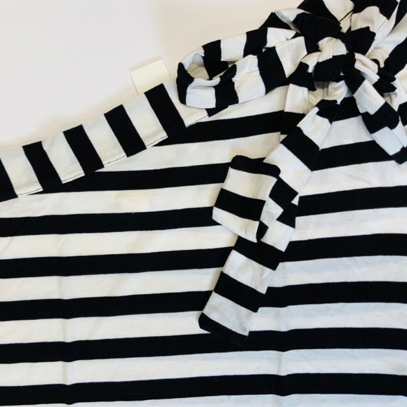 NWT Anthropologie Maeve Striped One-Shoulder Bow Top - Picture 9 of 16